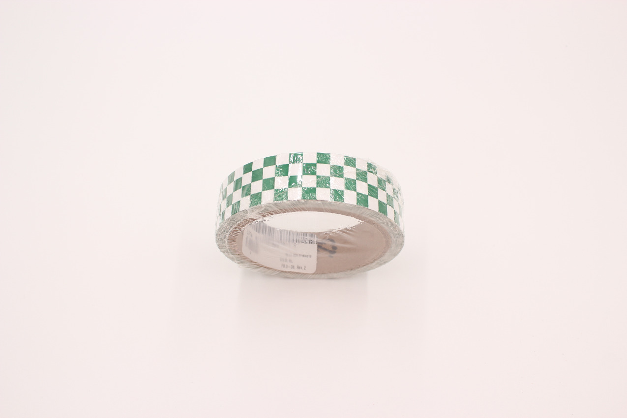 Color Code Electrical Tape, Checkered White/Green