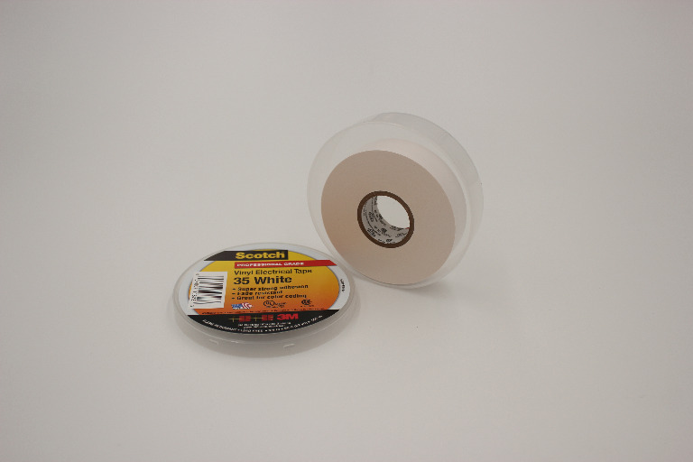 3M Tape White Scotch 35, vinyle, blanc, (lxl) 20mx19mm, résistant aux UV