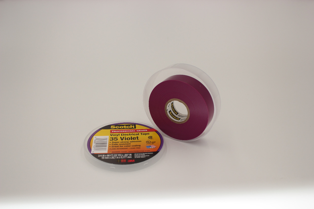 3M 35-1/2-7 Scotch Professional Vinyl Electrical Tape - 1/2, Violet